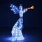 Costway 5 ft Christmas Angel Outdoor Pre-Lit Angel with Trumpet Halo Wings & 100 LED Lights